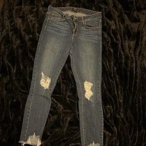 Gently used Just Black dark denim ripped jeans